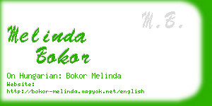 melinda bokor business card